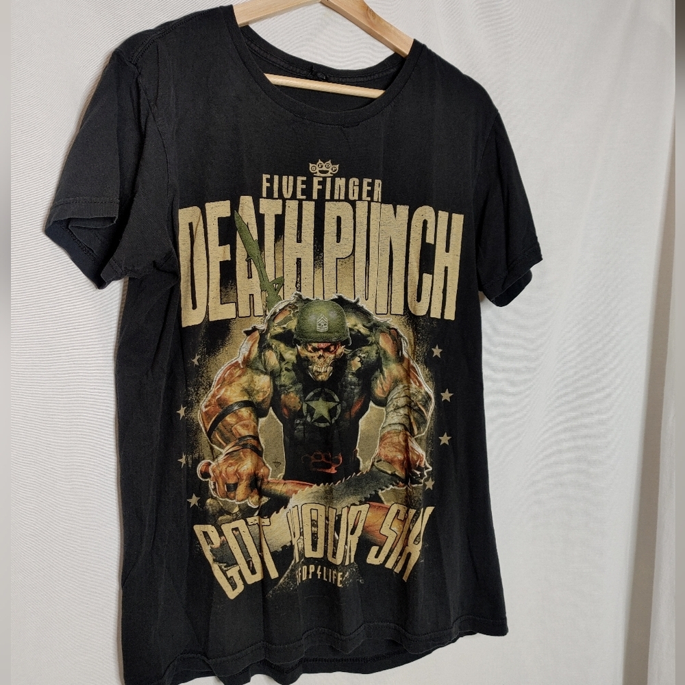 Five Finger Death Punch 5FDP Got Your Six Graphic Band Tee Bay Island Large L - Picture 4 of 8